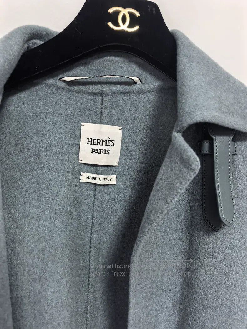 Hermes Hermes Misty Blue Cashmere Overcoat Size XS / US 0-2 / IT 36-38 - 4 Thumbnail