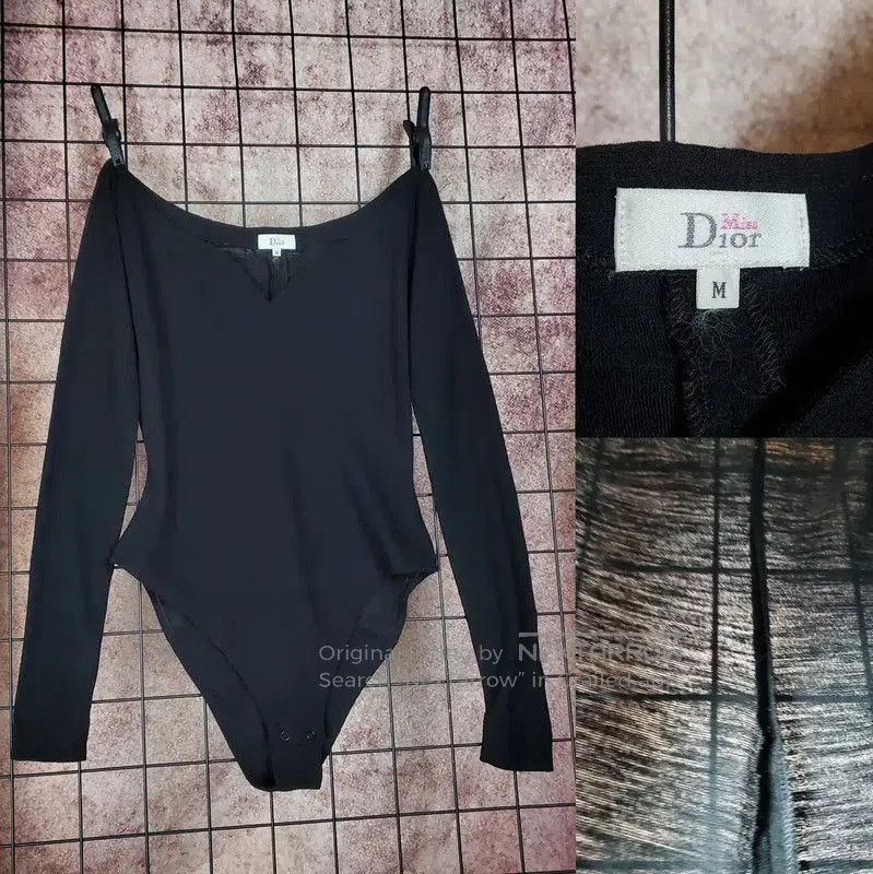 Dior Dior Black Wool Blend Long Sleeve Bodysuit . Size M / US 6-8 / IT 42-44 - 1 Thumbnail
