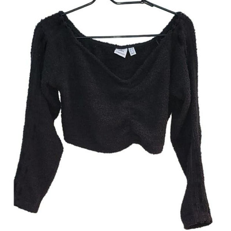 Adidas Adidas Women’s Long Sleeve Crop Top Black Size Large Size L / US 10 / IT 46 - 1 Thumbnail