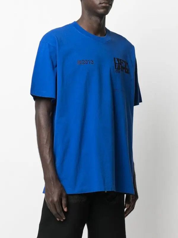 Off-White Blue Tech Marker Arrows Logo Oversized T-Shirt Size US XL / EU 56 / 4 - 4 Thumbnail