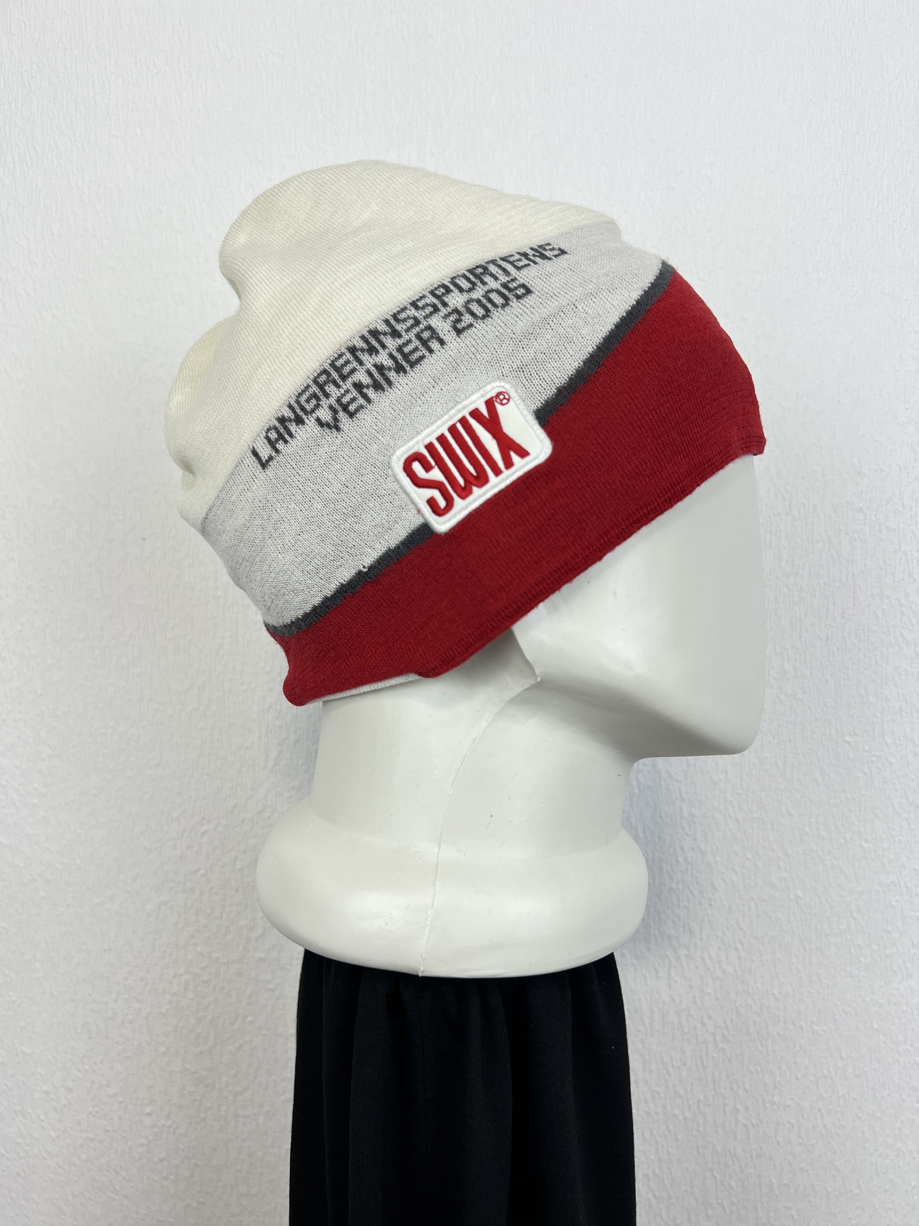 Vintage Swix Beanie Hat Ski Cap Red Biathlon Lined Norway Flag Sport Size ONE SIZE - 3 Thumbnail