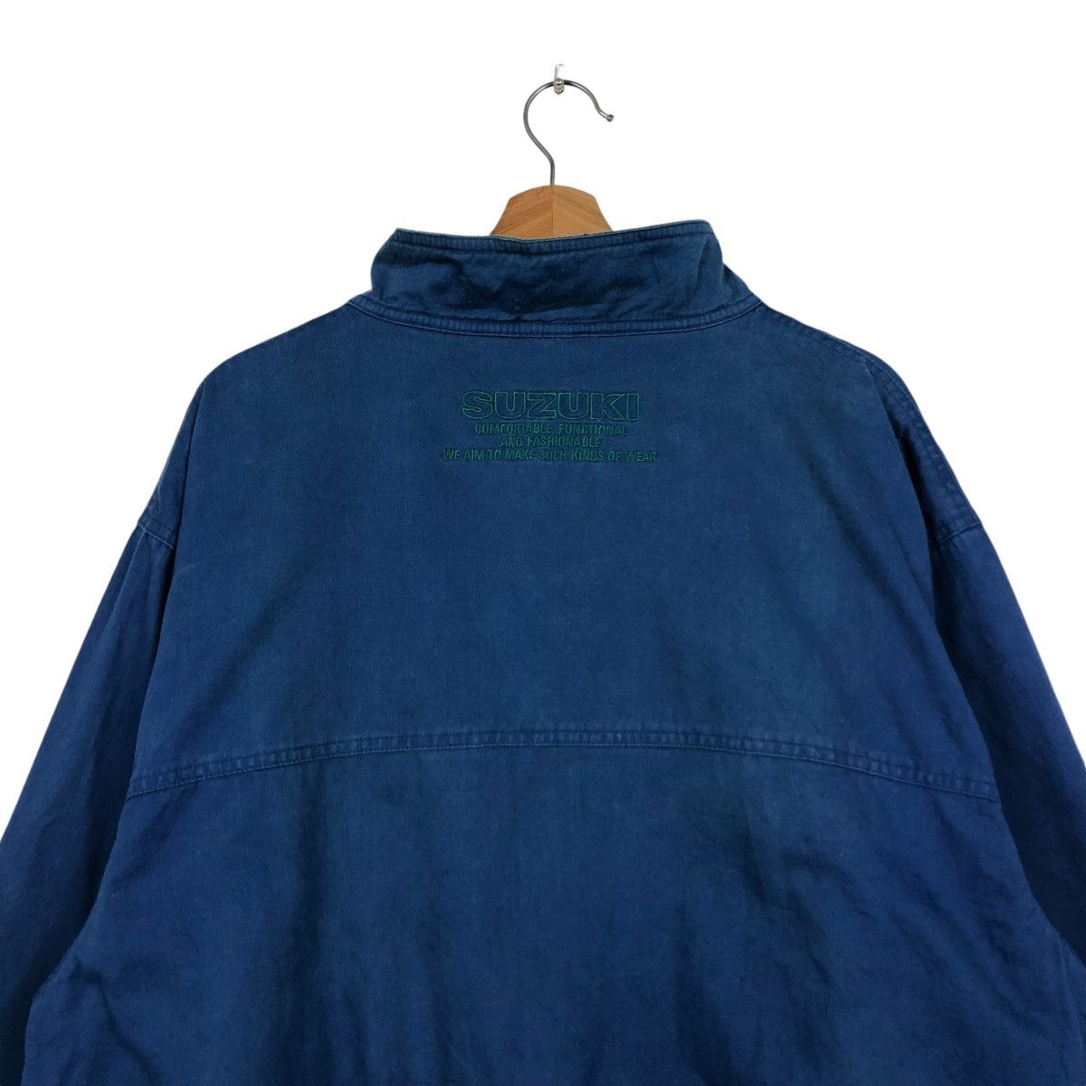 Japanese Brand 🔥VINTAGE BOMBER JACKET SUZUKI BIG LOGO SPELL OUT Size US L / EU 52-54 / 3 - 11 Thumbnail