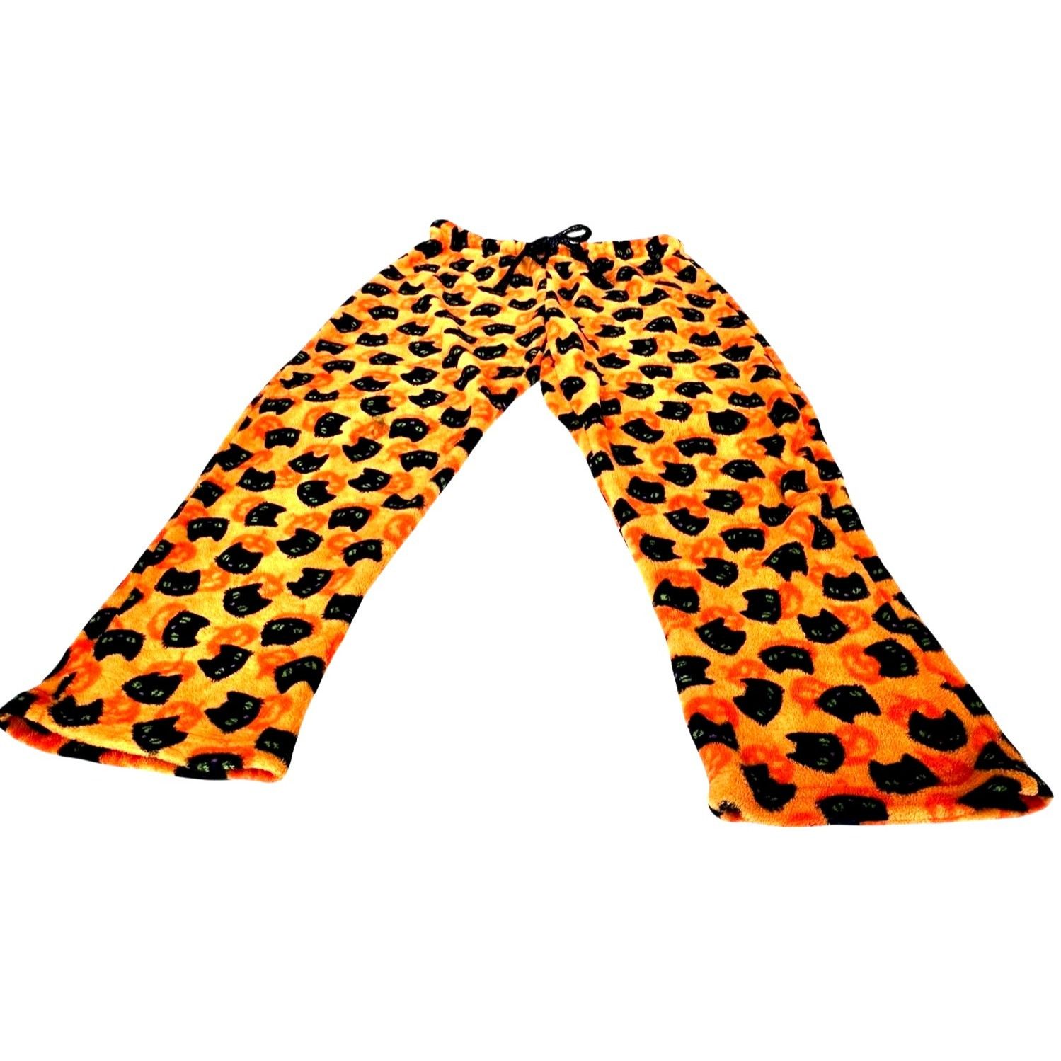 Other Pillow Talk Pajama Bottoms Medium Black Cats Jack O Lanterns Size 30" / US 8 / IT 44 - 5 Thumbnail