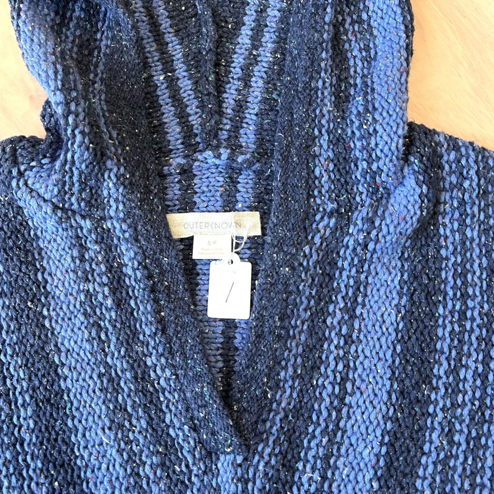 Outerknown Outerknown Hana Hoodie Sweater Women's Small Blue Kilim Paz Stripe Size S / US 4 / IT 40 - 3 Thumbnail