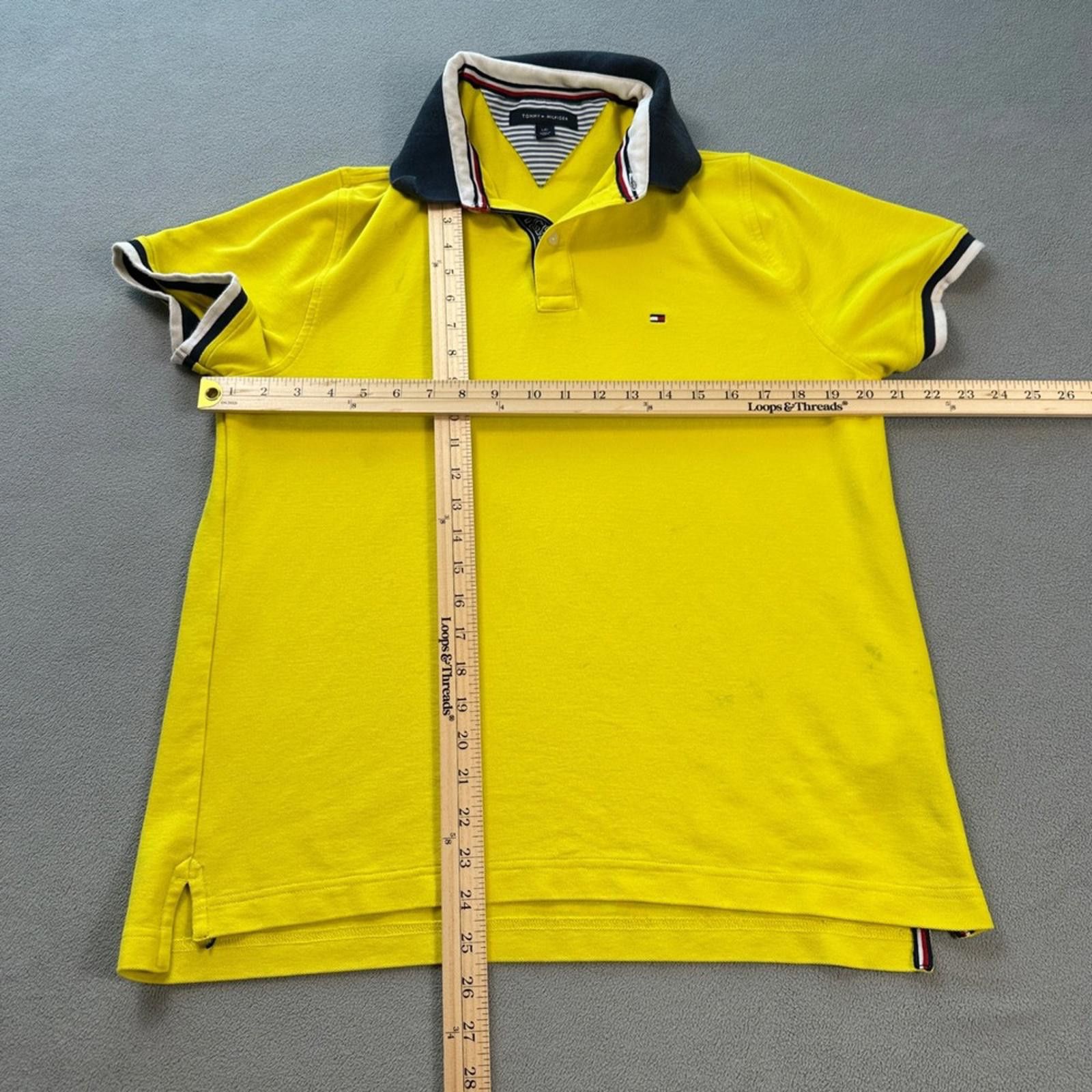 Tommy Hilfiger Tommy Hilfiger Polo Shirt L Mens Bright Yellow Short Sleeve Size US L / EU 52-54 / 3 - 4 Thumbnail
