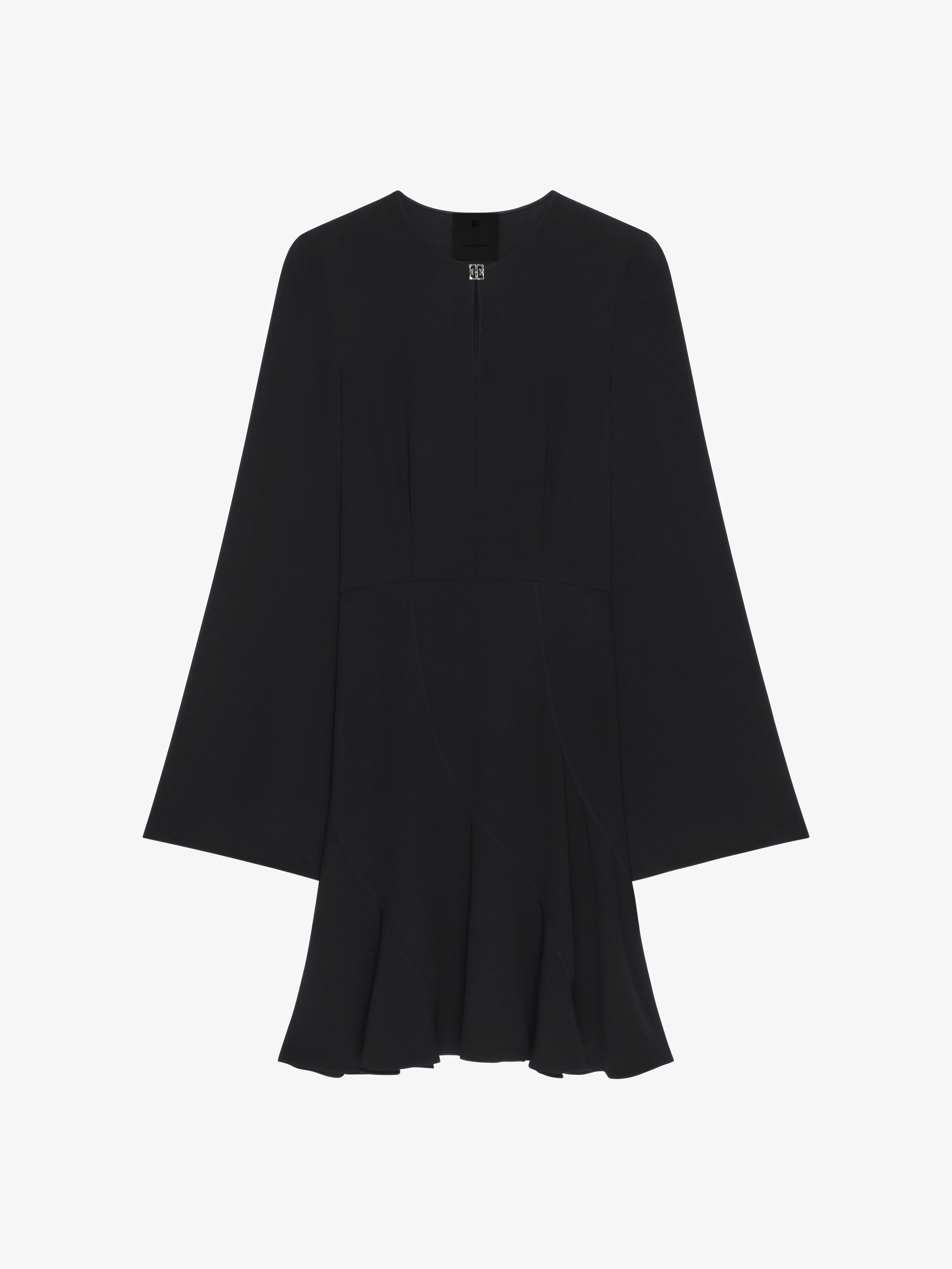 Givenchy o1srvl11e0725 Ruffled Dress in Black Size XS / US 0-2 / IT 36-38 - 1 Thumbnail