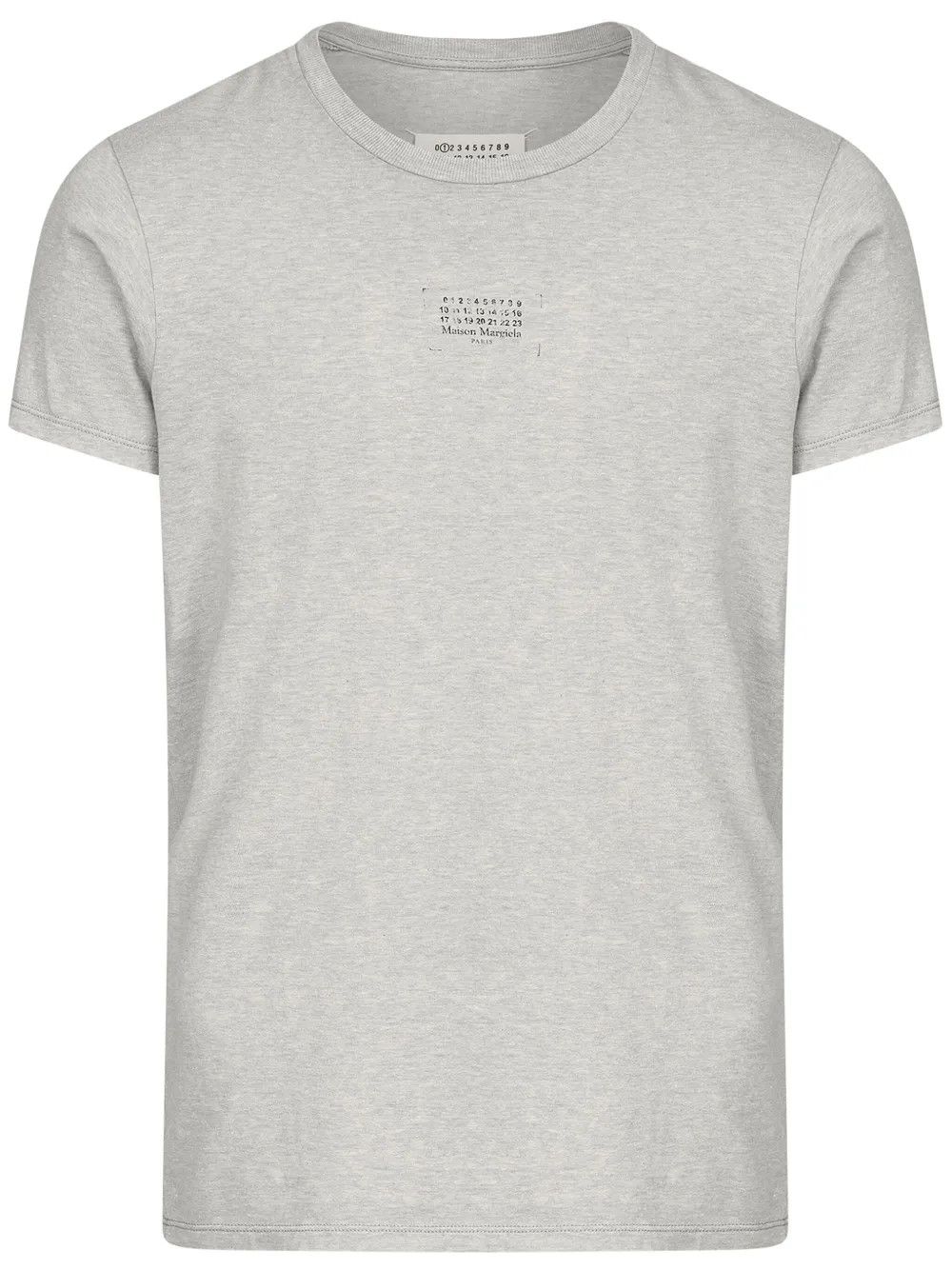 Maison Margiela o1w1db10126 Numbers-Motif T-Shirt in Grey Size US M / EU 48-50 / 2 - 1 Thumbnail