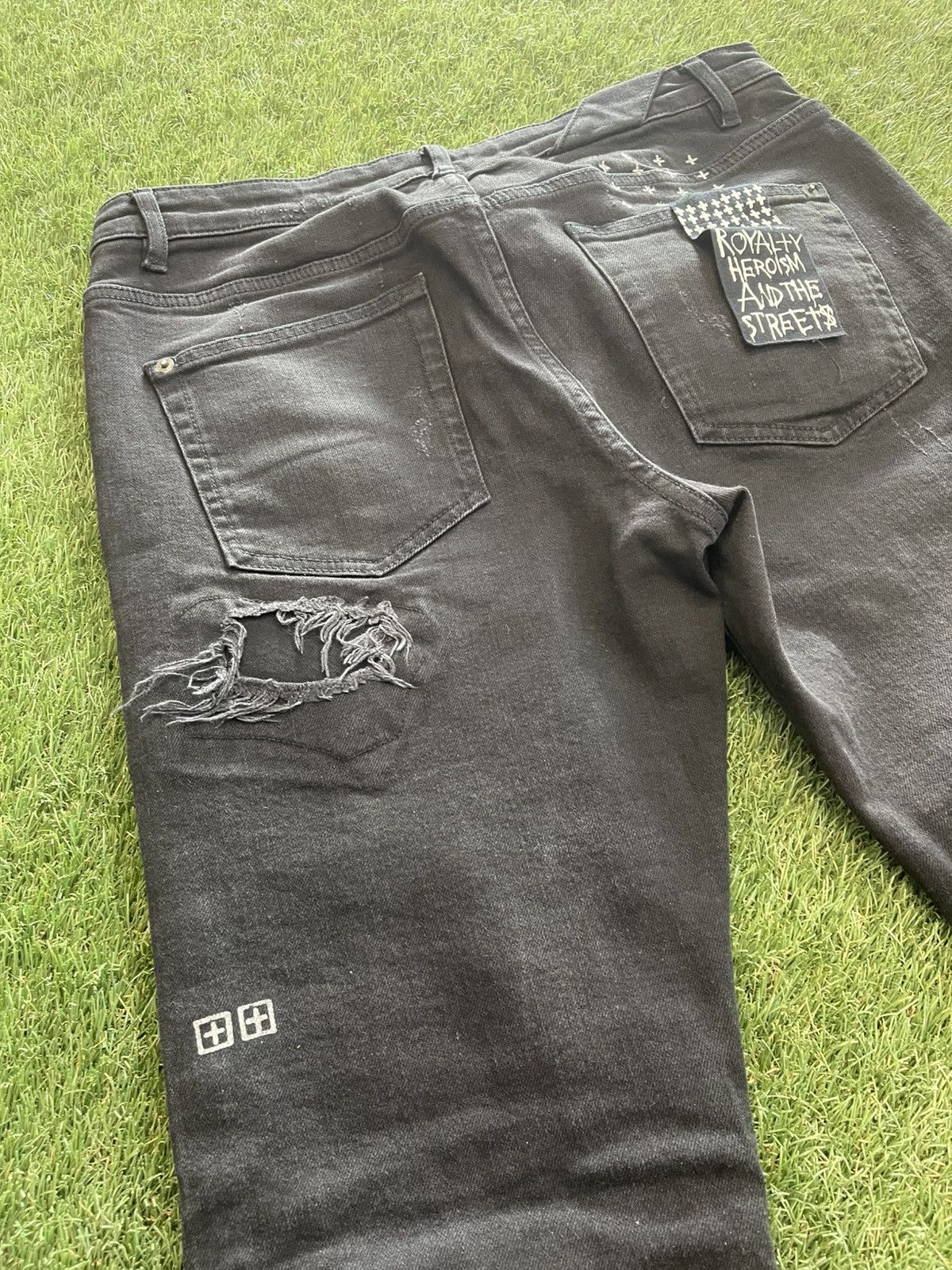 Ksubi Size 33 - Ksubi Jeans Black Patch Distressed Very Clean! Size US 33 - 9 Thumbnail