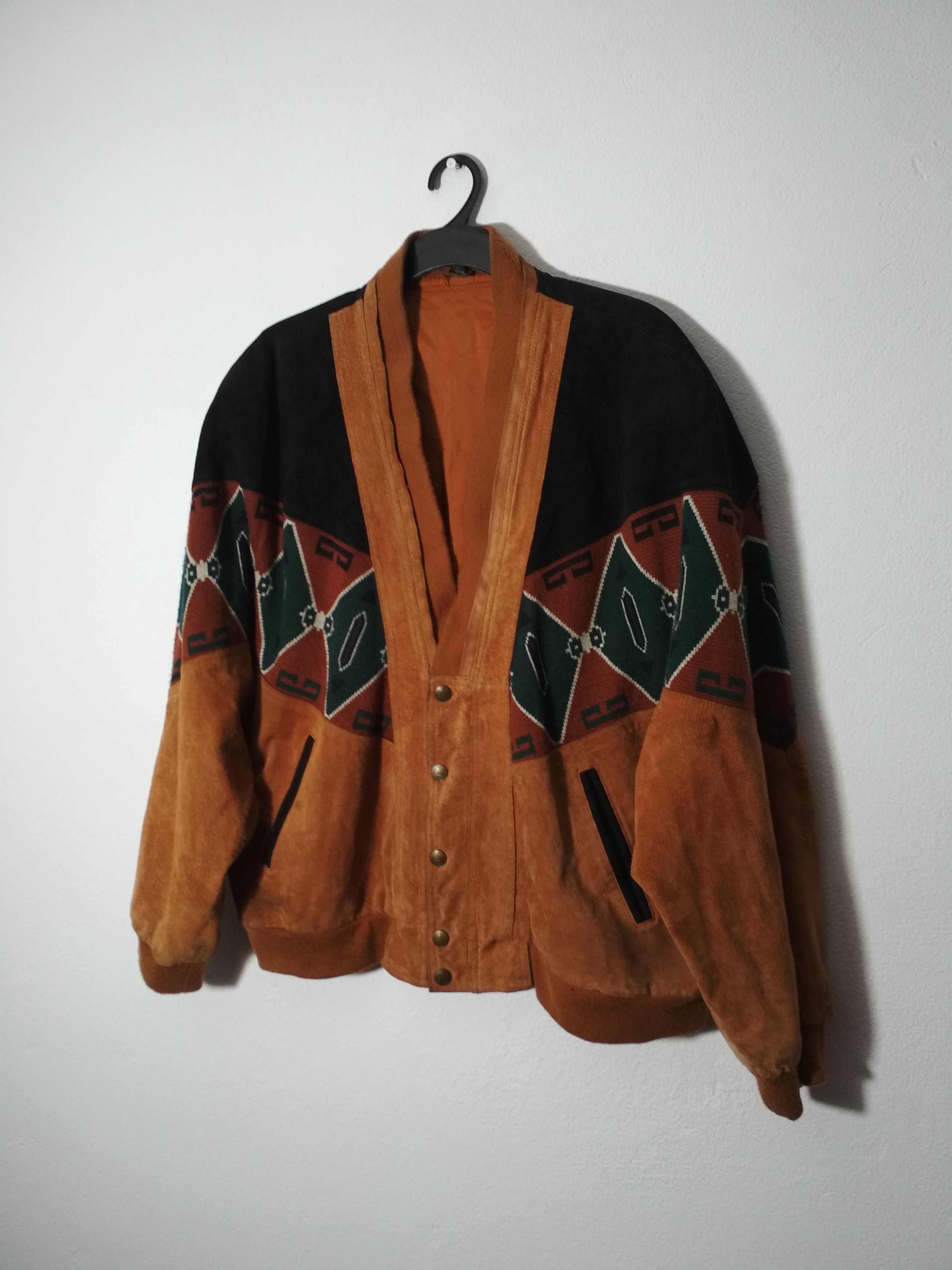 Vintage Vintage BERTO LUCCI Genuine Leather Bomber Jacket Retro Rare Size US L / EU 52-54 / 3 - 3 Thumbnail