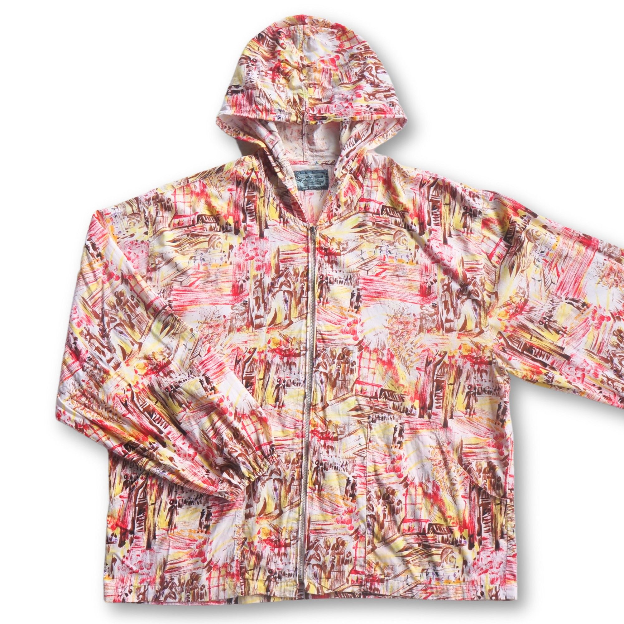 Japanese Brand Nosvos Resort Abstract Design Hooded Light Jacket Size US L / EU 52-54 / 3 - 2 Thumbnail