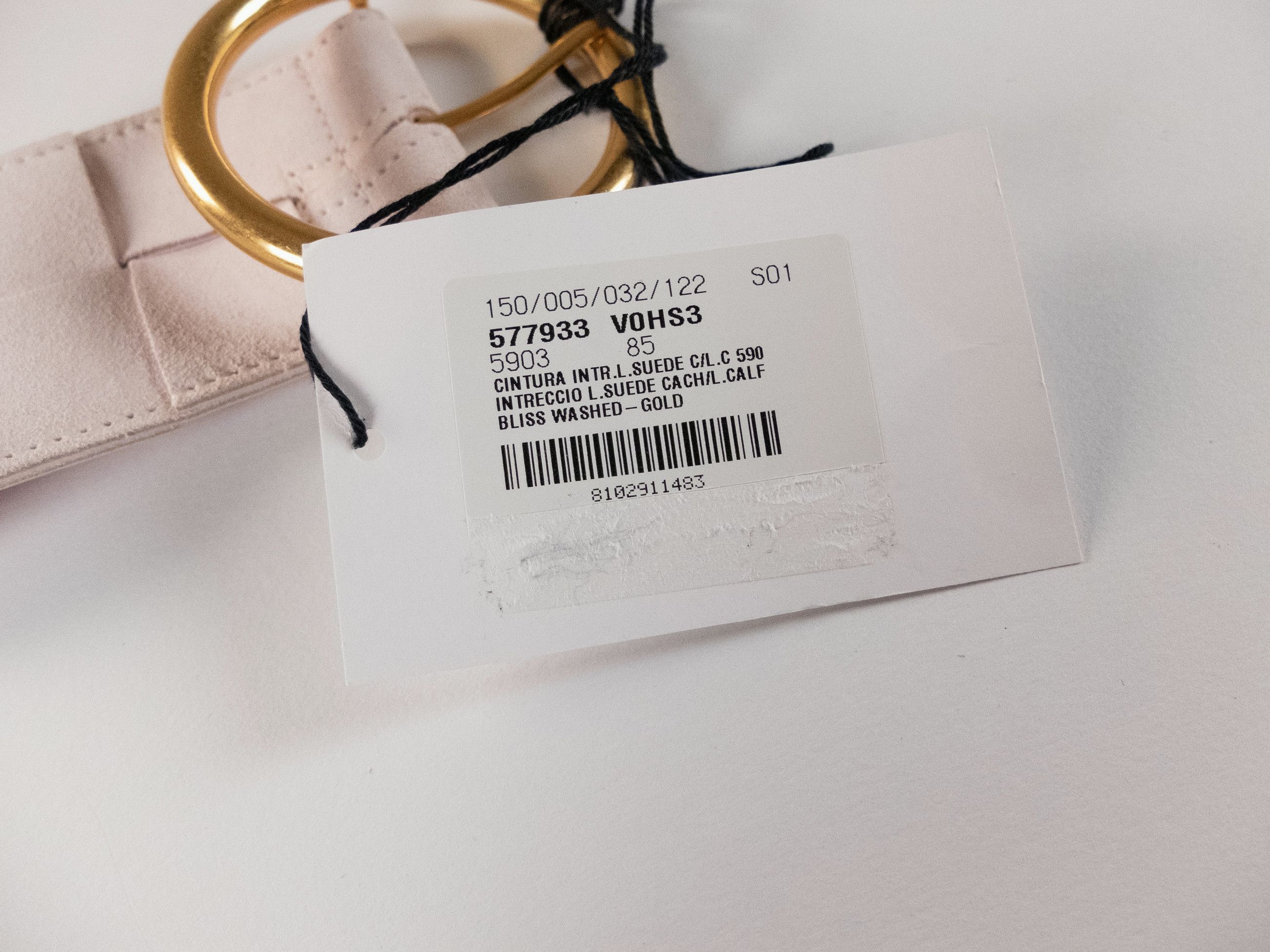 Bottega Veneta BOTTEGA VENETA pale pink woven suede belt Size 85 Size ONE SIZE - 4 Thumbnail