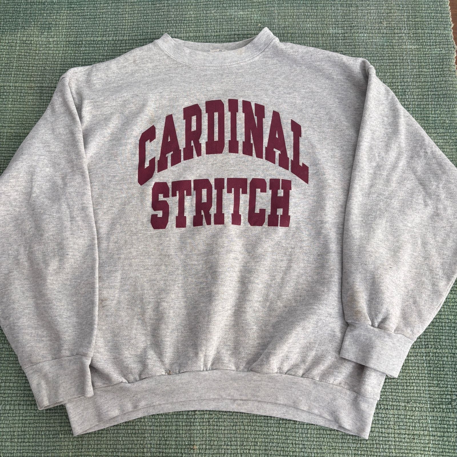 Velva Sheen Vintage 1980s Cardinal Stritch gray cotton sweatshirt XL Size US XL / EU 56 / 4 - 1 Thumbnail