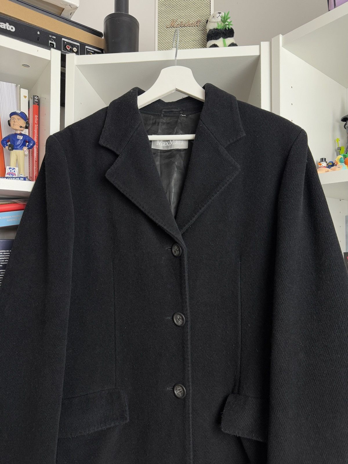 Designer × Max Mara Max Mara basic black wool coat jacket M designer luxury rare Size M / US 6-8 / IT 42-44 - 3 Thumbnail