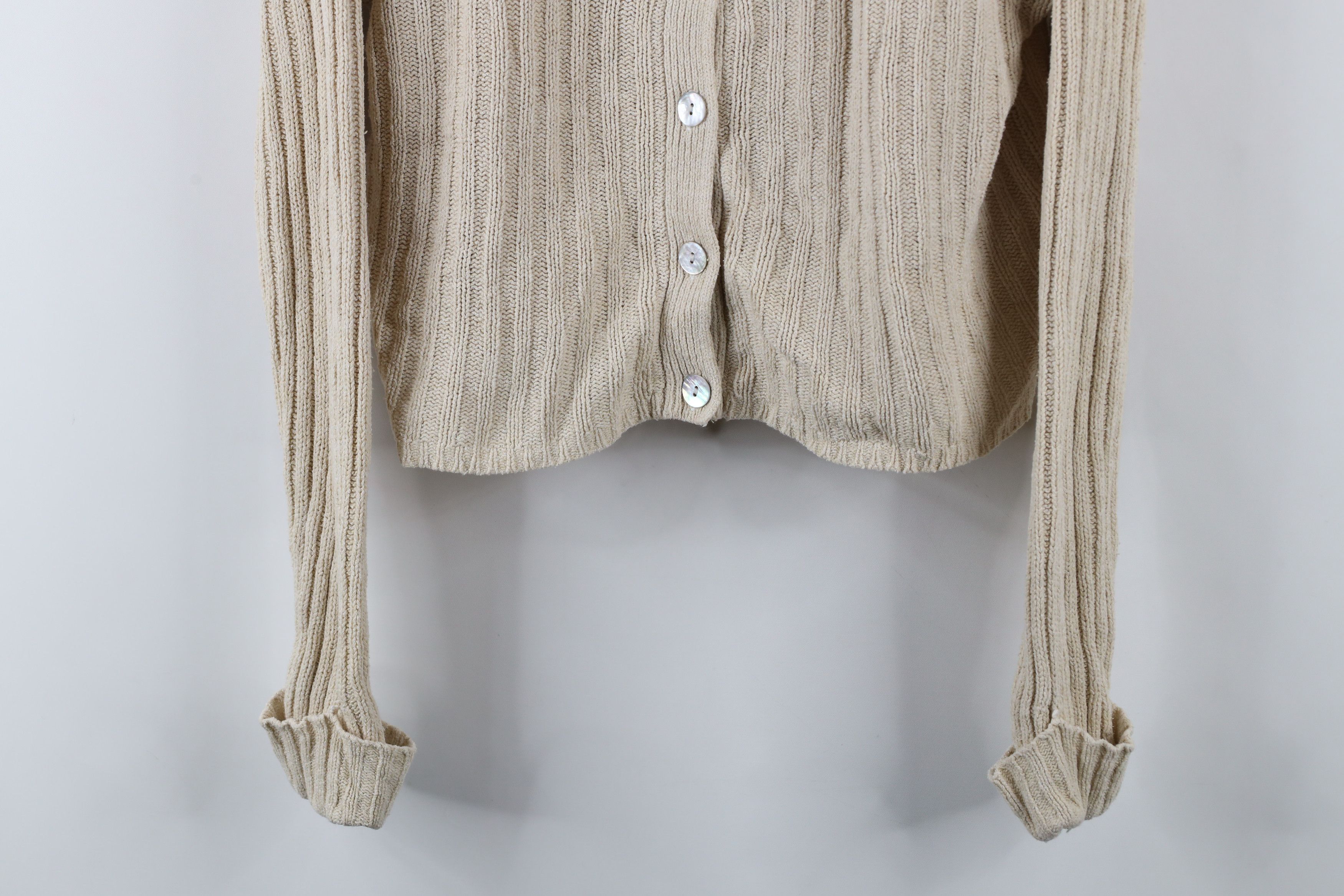 Vintage Vintage 90s Y2K Silk Blend Marled Knit Cardigan Sweater Size M / US 6-8 / IT 42-44 - 3 Thumbnail