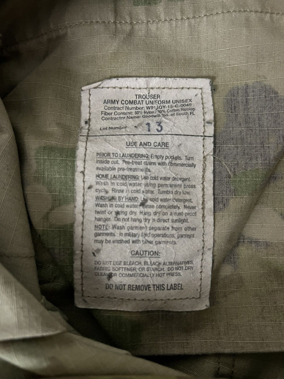 Vintage US Army Military Combat 8 Pocket Cargo Button Up Pants Size US 31 - 7 Thumbnail
