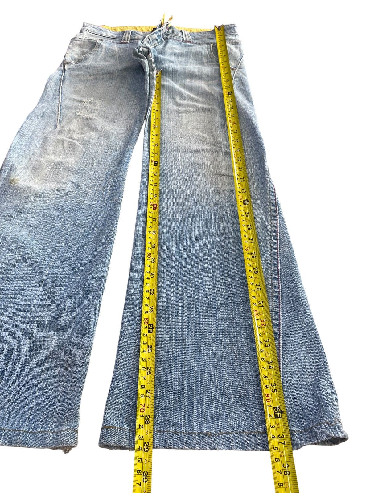 Japanese Brand Japanese Brand Light Faded Wash Style Flare Jeans Size US 30 / EU 46 - 6 Thumbnail