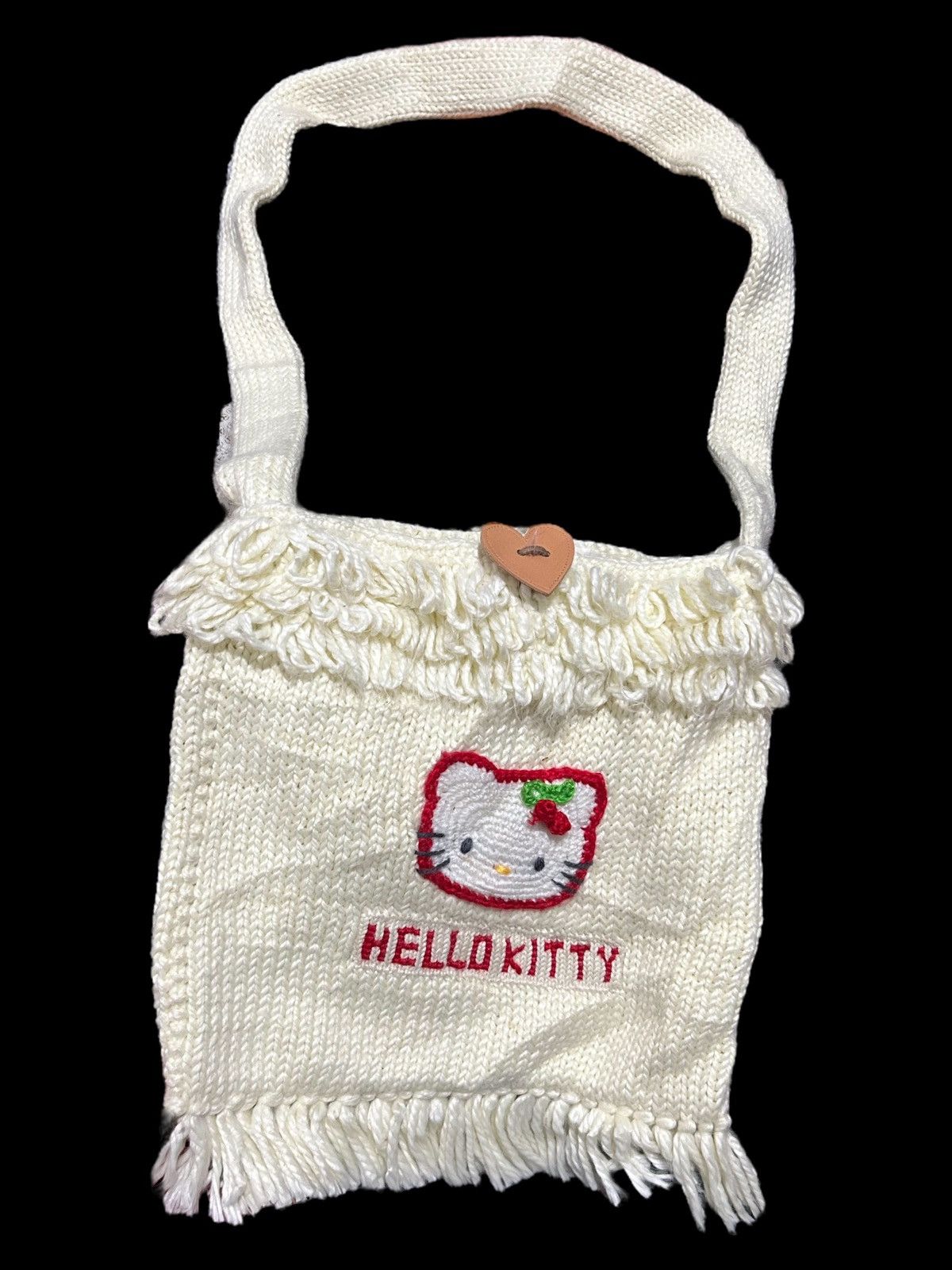 Japanese Brand × Kapital × Vintage Vintage HelloKitty Knitted crossbody messenger Bag 70s💥 Size ONE SIZE - 1 Thumbnail