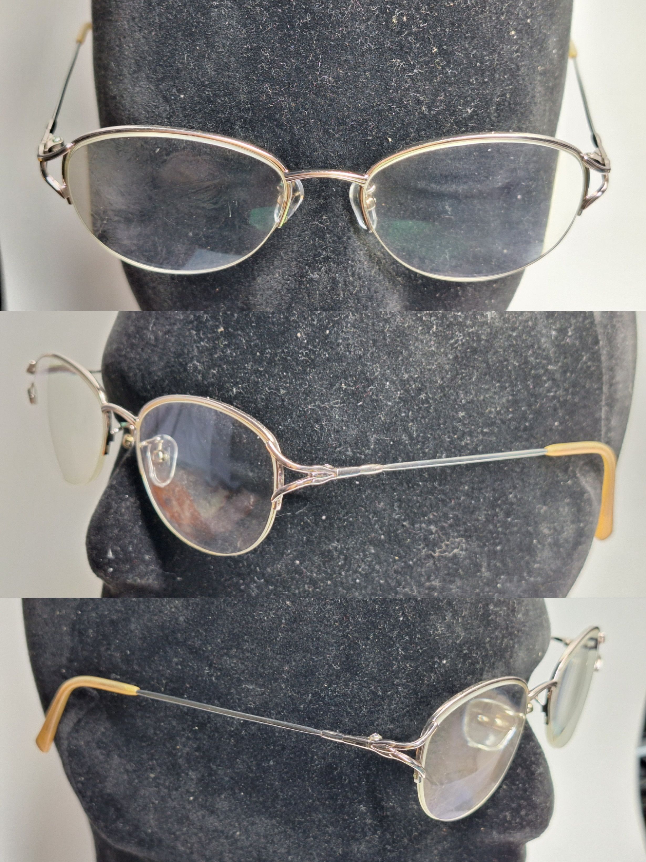 Other 90s Japan Vintage ONLYFLEX OF-1004 Half Rim Eyeglass Frame Size ONE SIZE - 7 Thumbnail