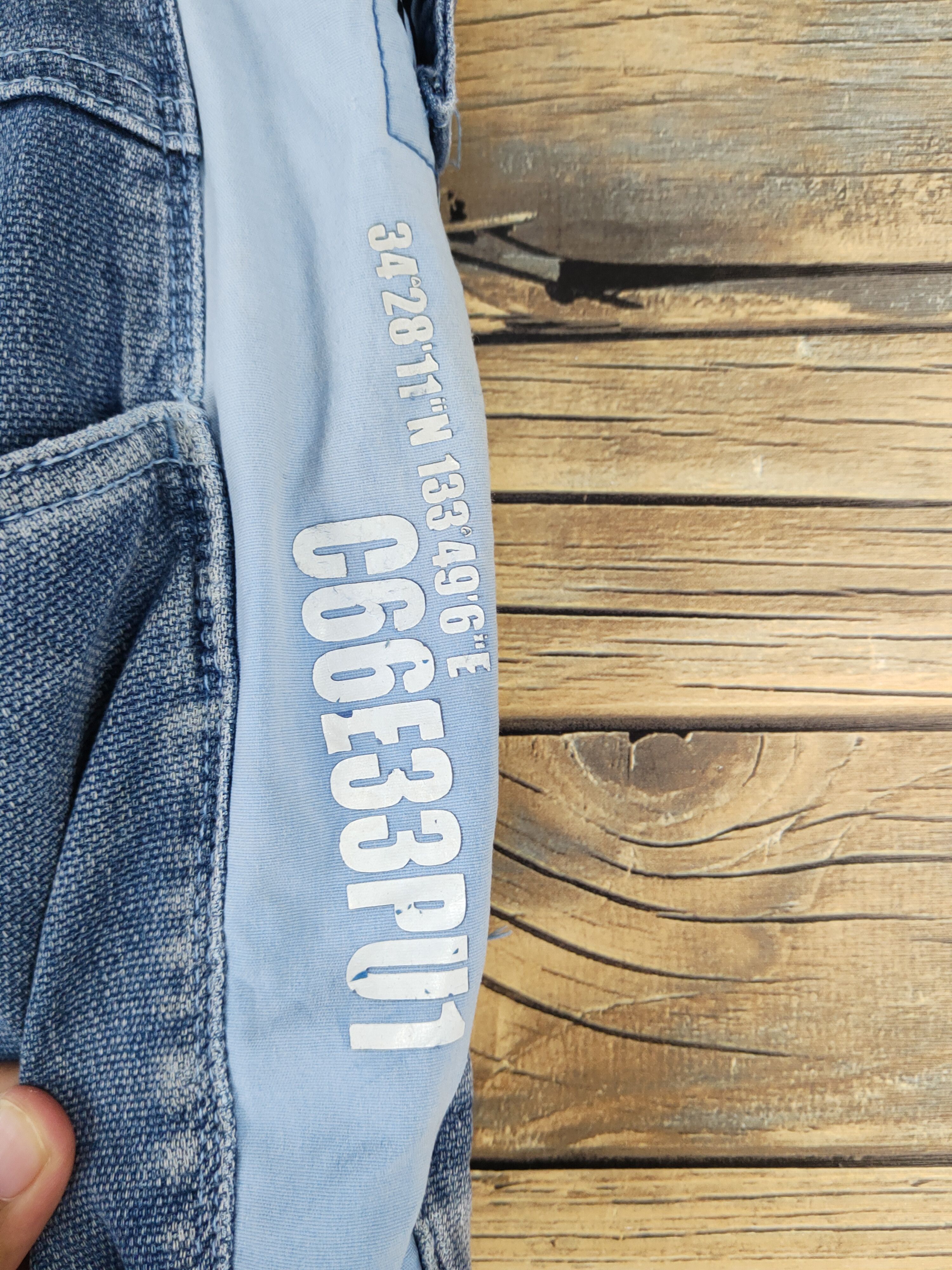 Japanese Brand Toraichi Blue Distressed Ripped Jogger Jeans #W1950 Size US 34 / EU 50 - 13 Thumbnail