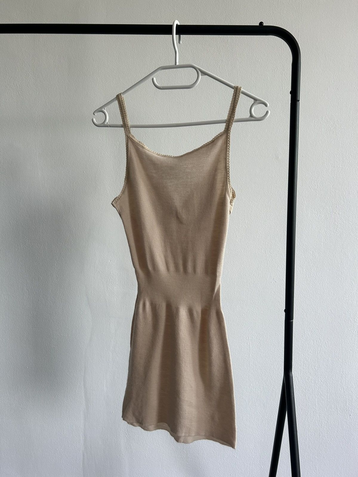 Hanro × Vintage HANRO Vintage 70s 80s Wool Mini Dress Coquette Night Sleep Size M / US 6-8 / IT 42-44 - 13 Thumbnail