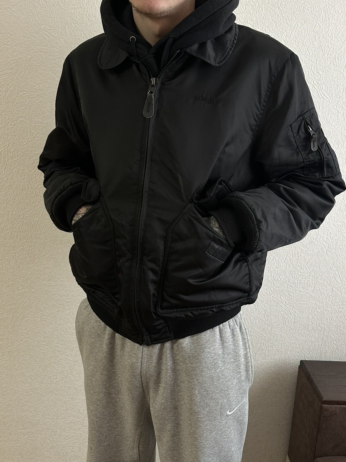 Schott Vintage Schott Bomber CWU-R Jacket Black Size L Size US L / EU 52-54 / 3 - 3 Thumbnail