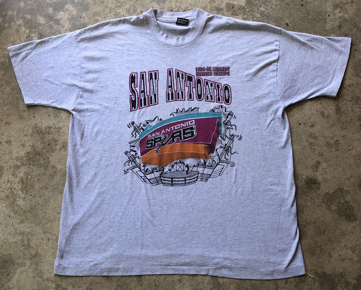 image of Vintage 1994-95 San Antonio Spurs The Dome Is A Rockin in Grey, Men's (Size 2XL)