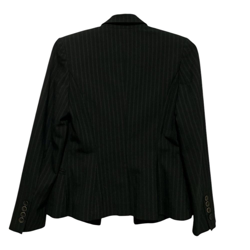 Designer G2900 Black Pinstripe Blazer Jacket Size S Size S / US 4 / IT 40 - 2 Thumbnail