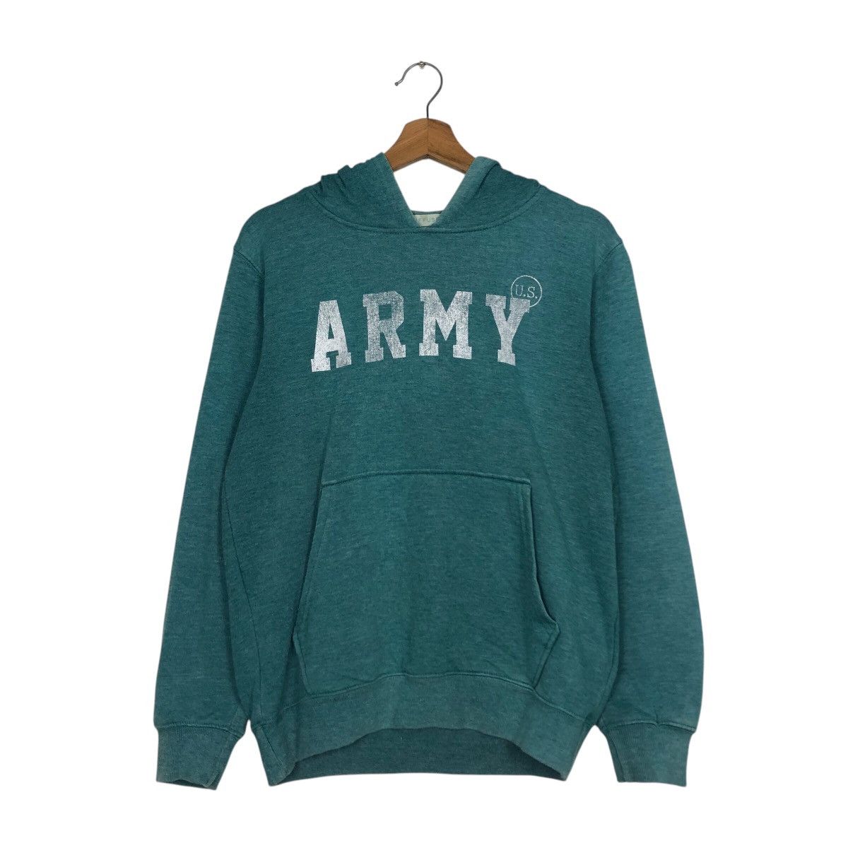 Japanese Brand 📌Vintage Hoodie Pull Over Y2K Army Big Logo Spell Out Size US M / EU 48-50 / 2 - 13 Thumbnail