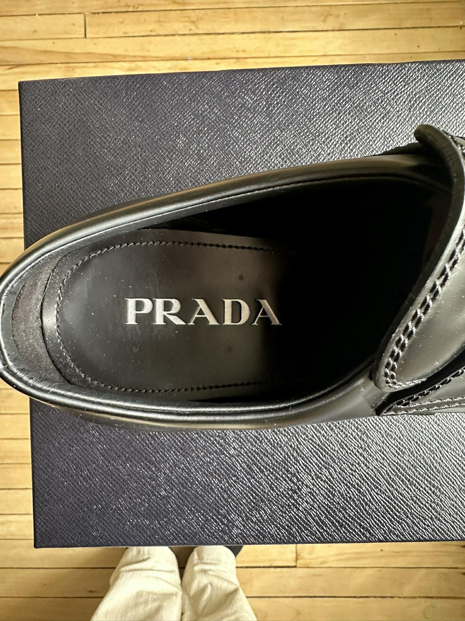 Prada Prada Monolith Brushed Leather Loafers Size US 7.5 / EU 40-41 - 15 Thumbnail