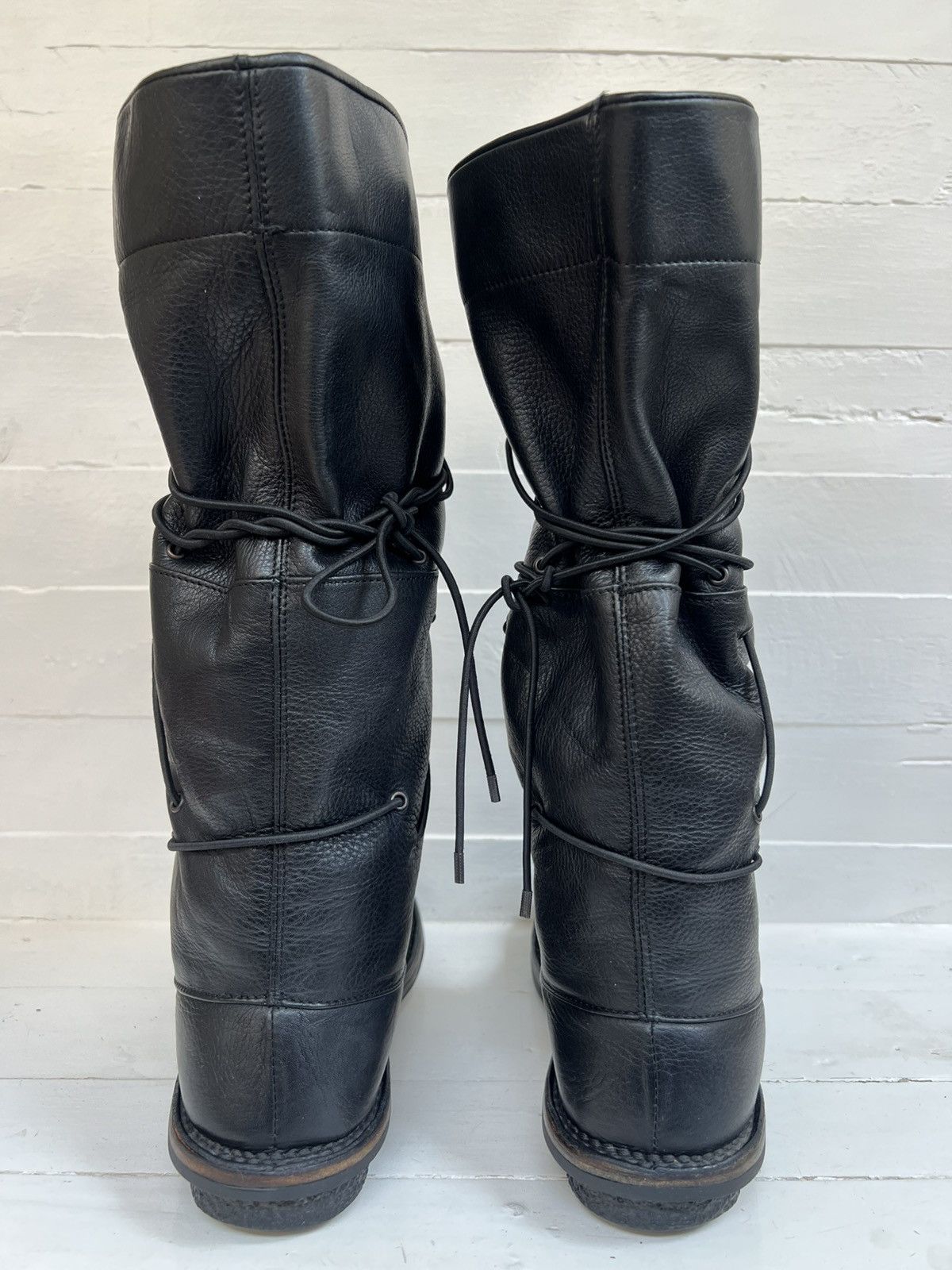 Trippen Trippen Hysterie Black Leather Slouchy Tall Boot Gothic Punk Size US 7 / IT 37 - 8 Thumbnail