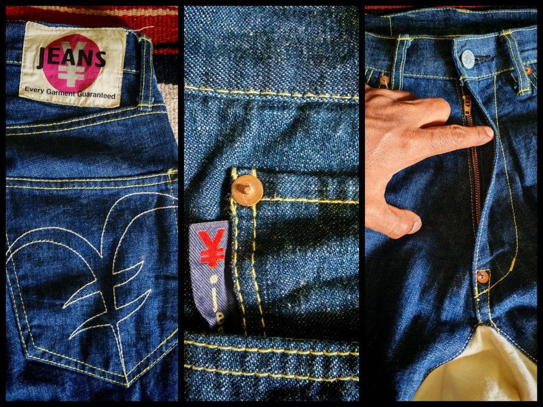 Japanese Brand Rare Yen Jeans Japan Workwear Cargo Denim Size US 30 / EU 46 - 8 Thumbnail