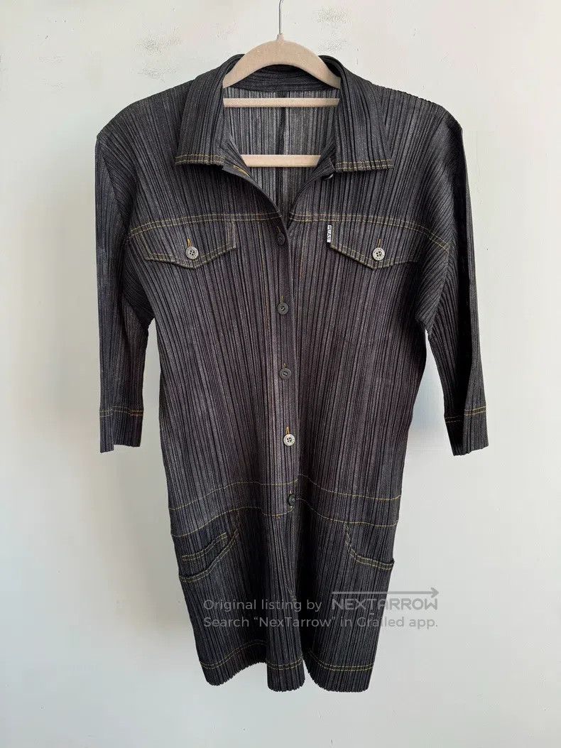 Issey Miyake Issey Miyake Black Denim Coat Size L / US 10 / IT 46 - 1 Thumbnail