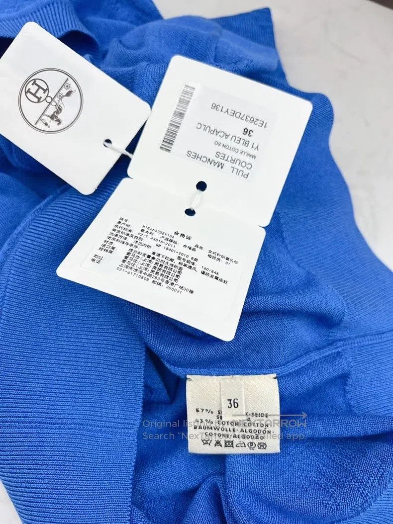 Hermes Hermes Blue Knit Short Sleeve Size XS / US 0-2 / IT 36-38 - 5 Thumbnail