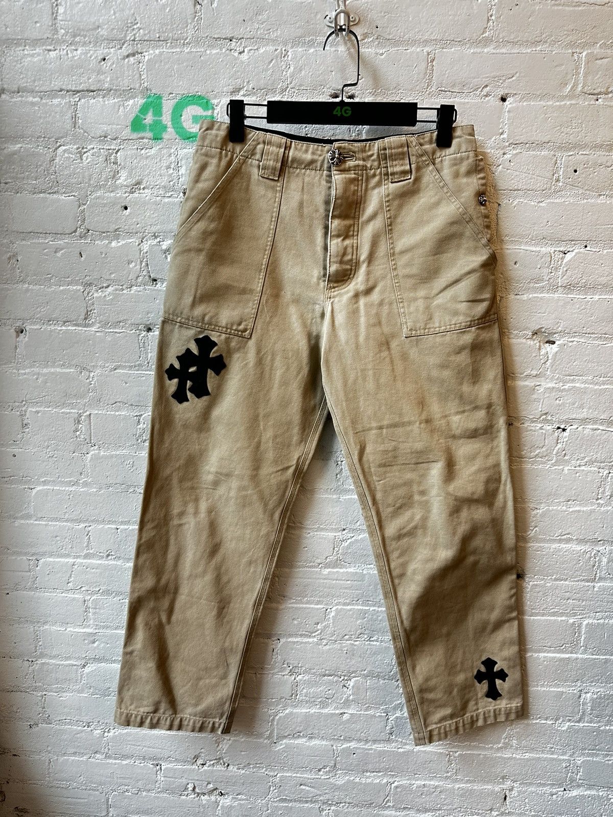 Chrome Hearts CHROME HEARTS 1/1 FLOODED CROSS PATCH SAMPLE CARPENTER JEANS Size US 30 / EU 46 - 6 Thumbnail