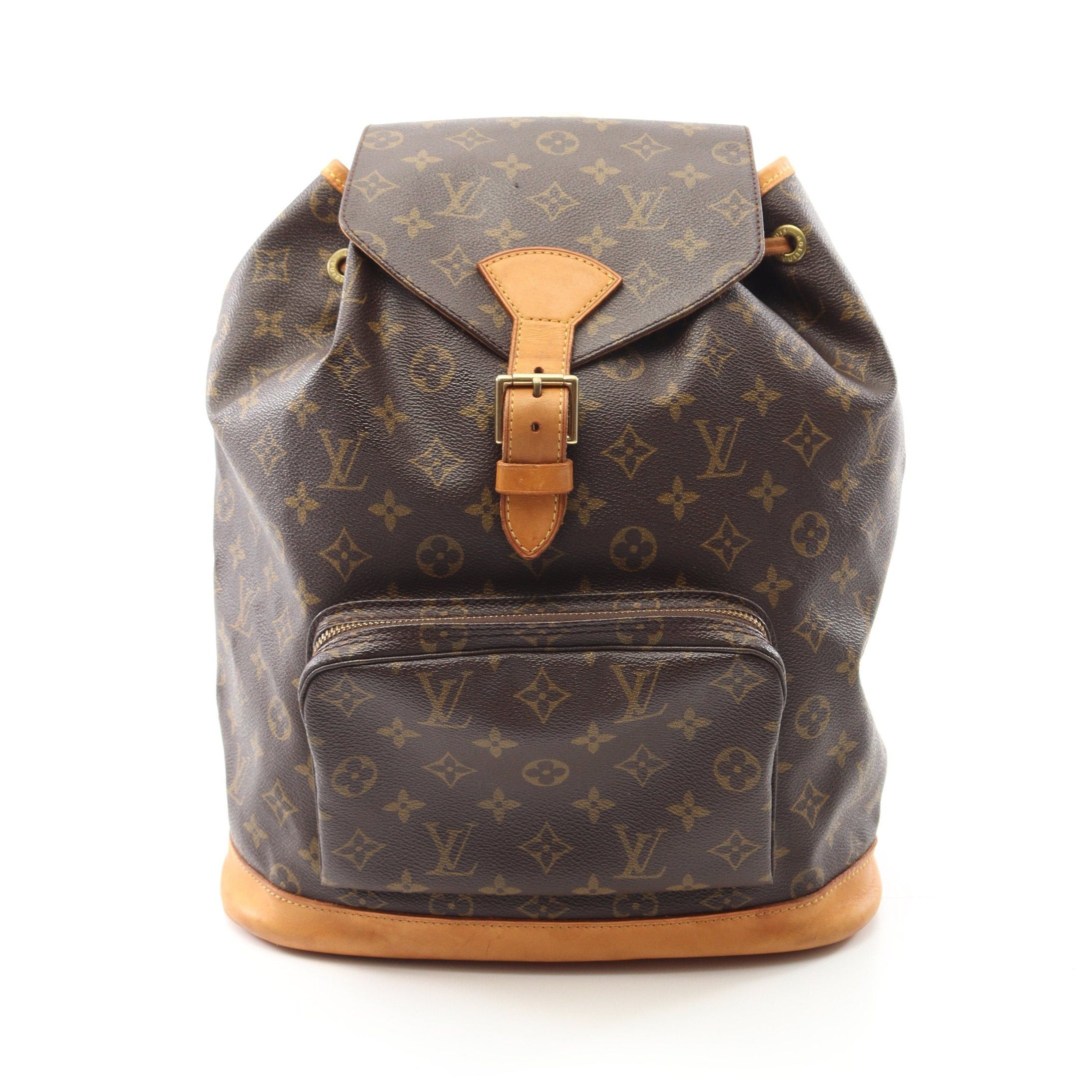 Louis Vuitton Louis Vuitton Montsouris Gm Monogram Backpack Rucksack Leather Brown Size ONE SIZE - 1 Thumbnail
