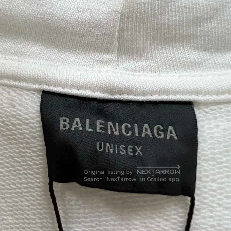 Balenciaga Balenciaga White Washed Logo Hoodie. Size US S / EU 44-46 / 1 - 3 Thumbnail