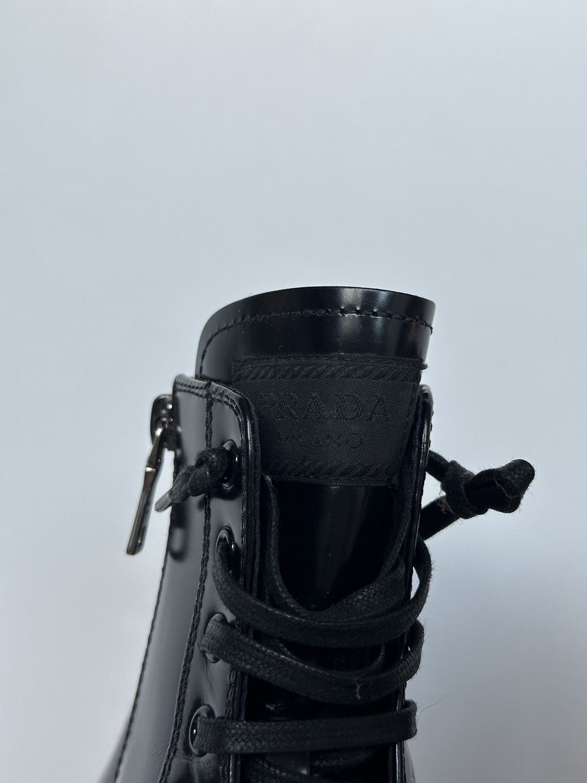 Designer × Prada Prada Leather Combat Boots Size US 6.5 / IT 36.5 - 8 Thumbnail