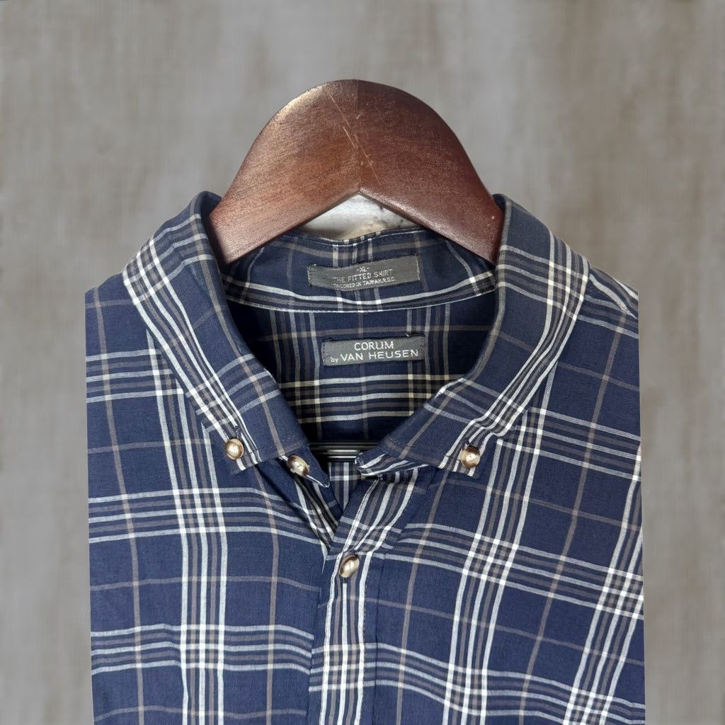 Van Heusen VINTAGE CORUM by VAN HEUSEN Womens XL Plaid Tunic Shirt Button Down Unique Design Size XL / US 12-14 / IT 48-50 - 1 Thumbnail