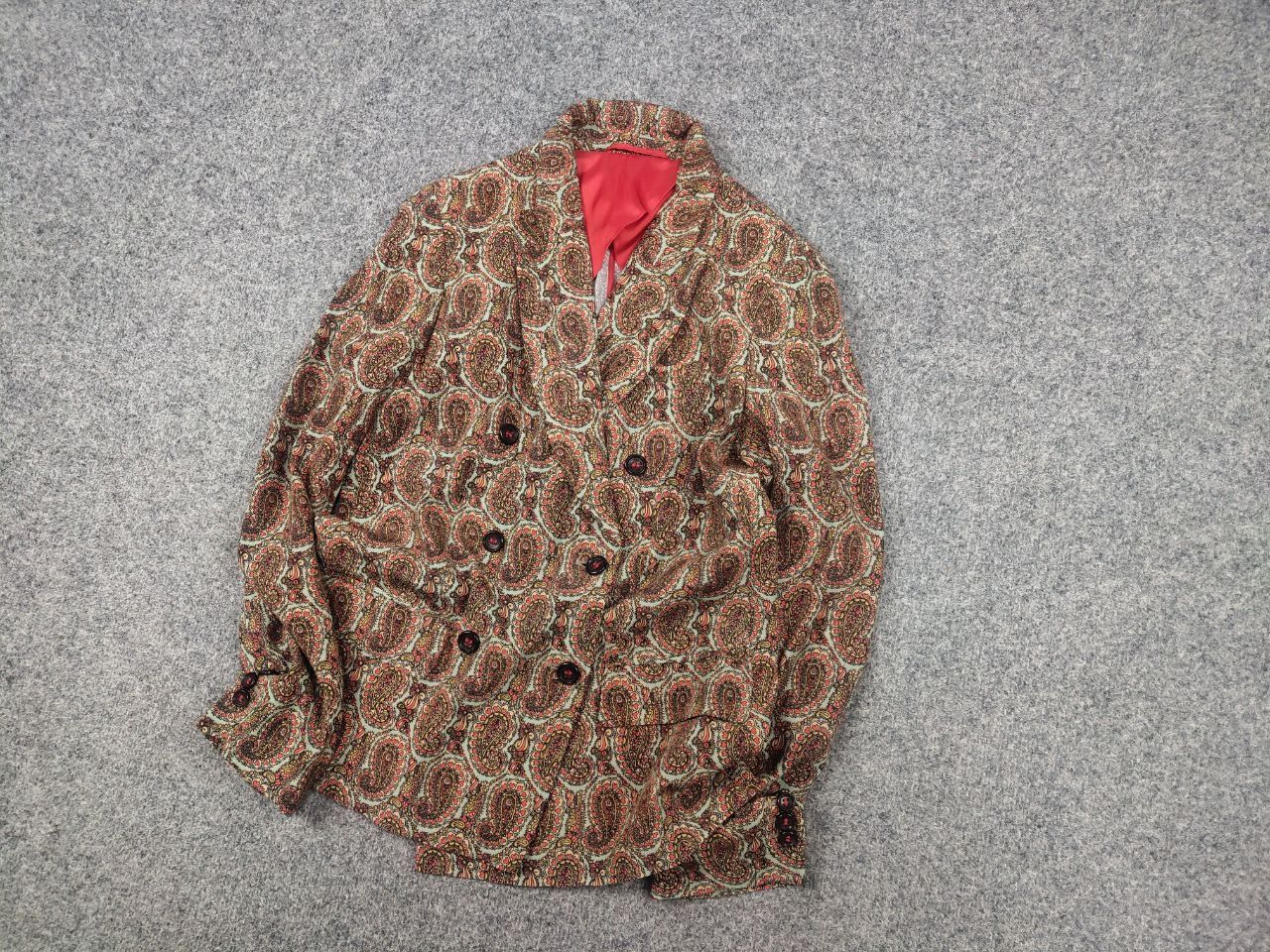 Vintage Seventy sergio tegon Pattern Double-Breasted blazer Jacket Size M / US 6-8 / IT 42-44 - 3 Thumbnail