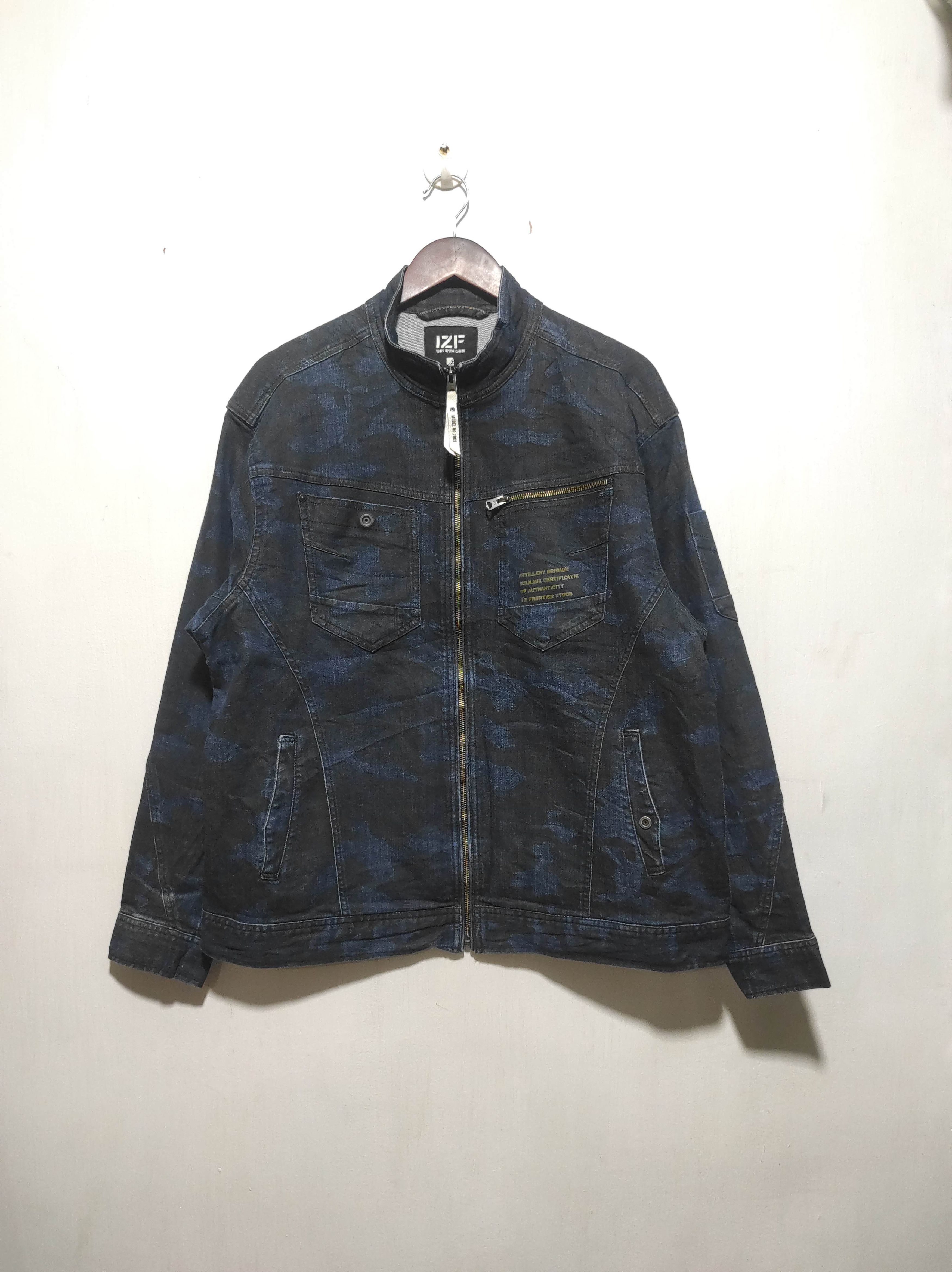 Japanese Brand Vintage Denim Camo Jacket Multi Pocket by I'Z Frontier Size US L / EU 52-54 / 3 - 2 Thumbnail