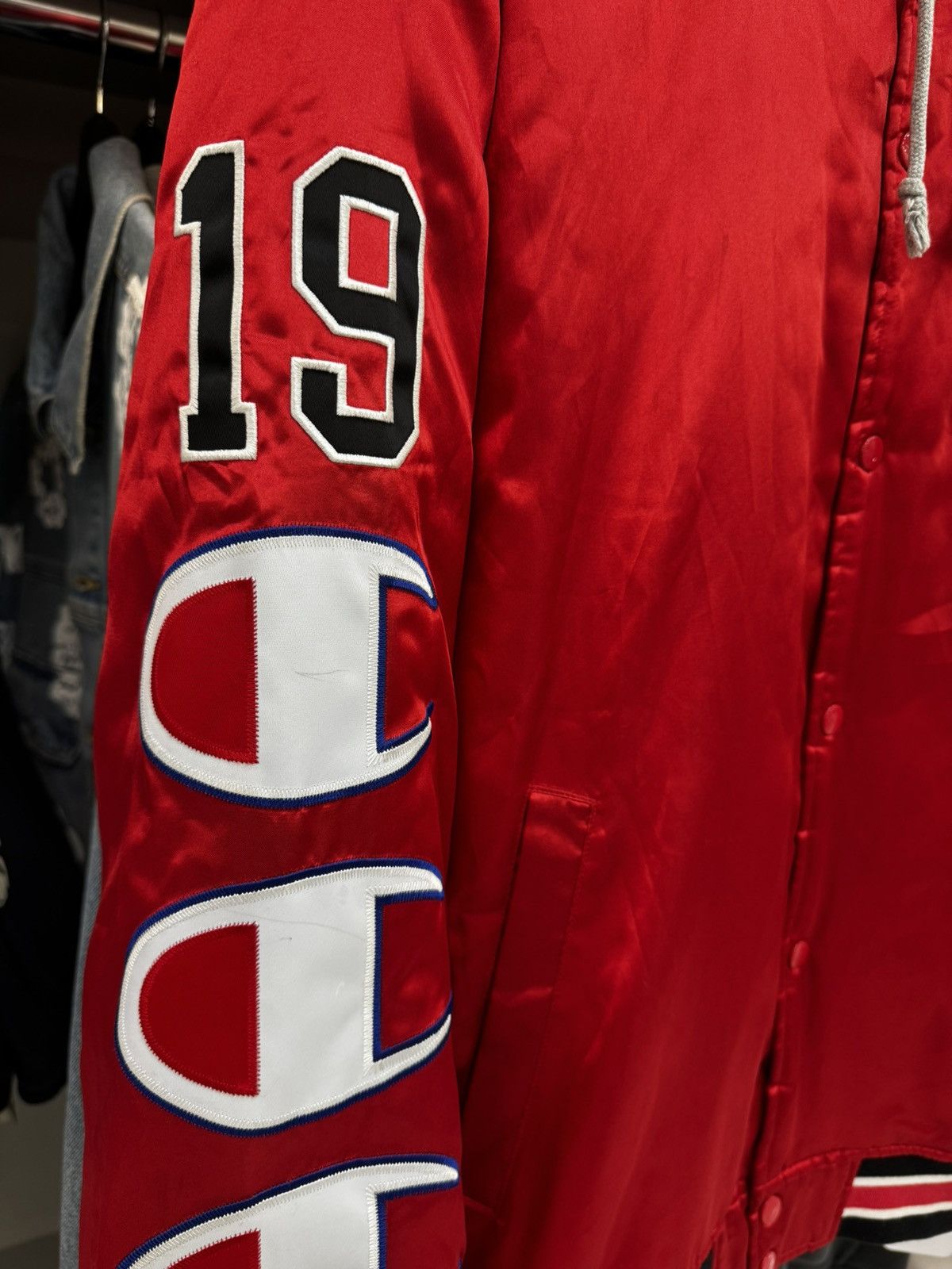 Champion × Supreme Supreme Champion Satin Varsity Bomber Size US L / EU 52-54 / 3 - 4 Thumbnail