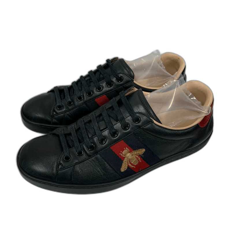 Gucci Gucci Black Bee Sneakers Size 8-2505 Size US 7.5 / IT 37.5 - 1 Thumbnail