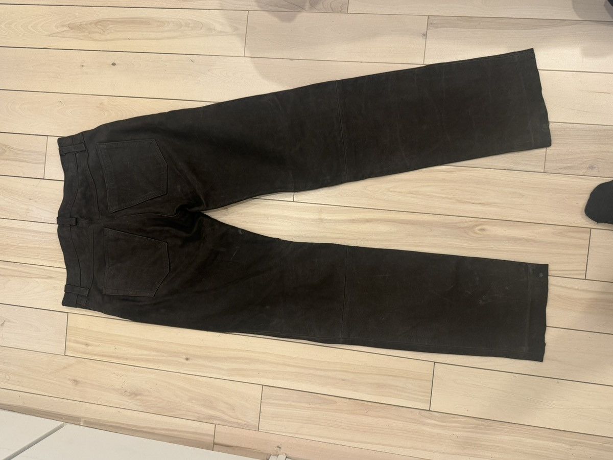 Vintage Brown leather (buffalo skin) pants - jeans - 33 Size US 33 - 2 Thumbnail