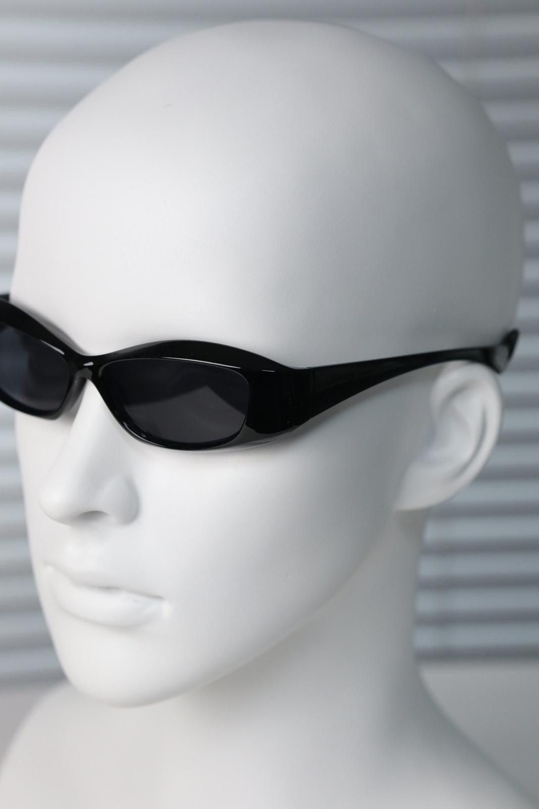 Other Rare Vtg Y2k Avant Garde Round Sunglasses Black Unisex OS Size ONE SIZE - 6 Thumbnail