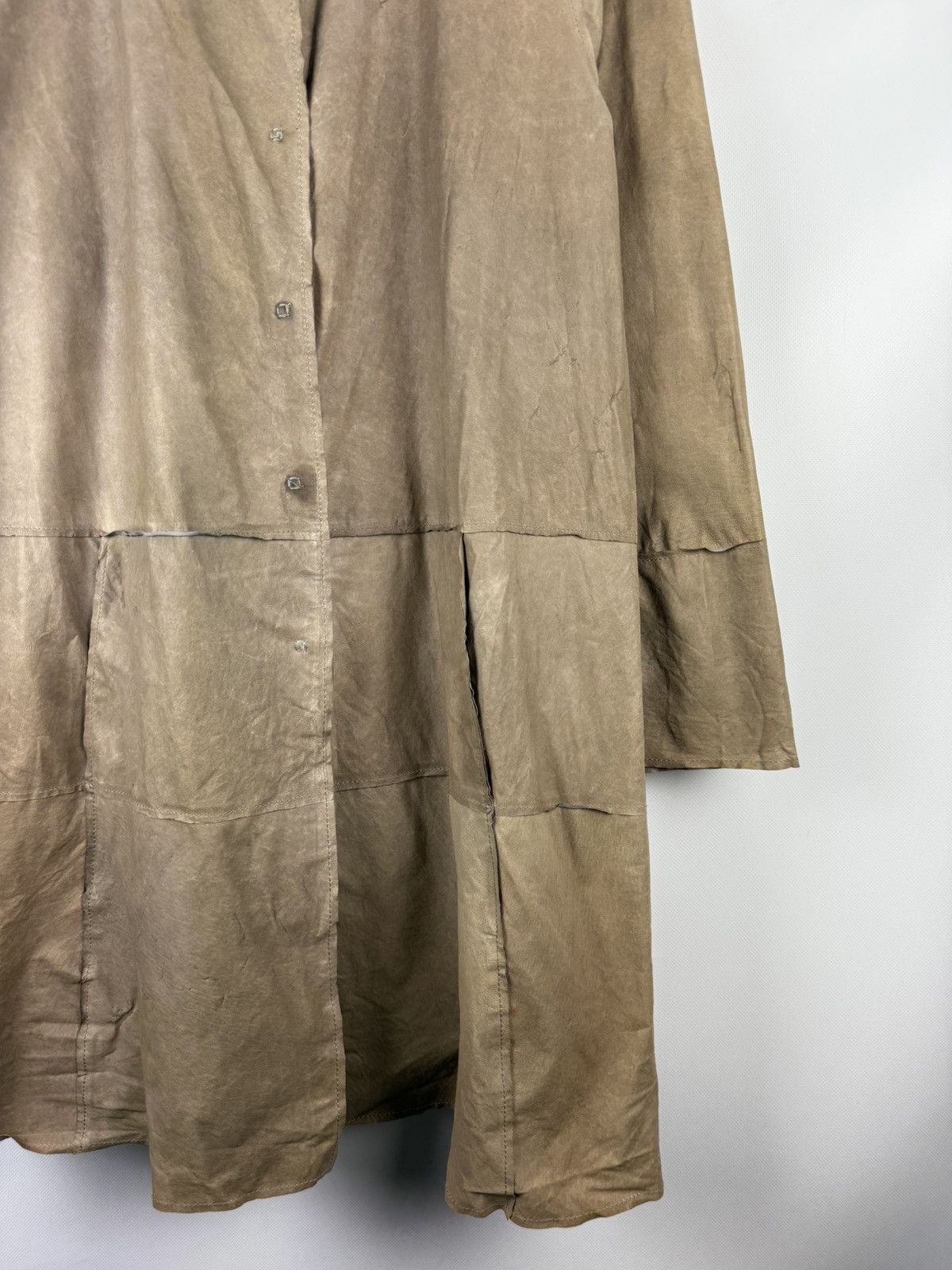 Annette Gortz Gortz Avant-Garde Lamb Leather Unlined Trench Coat Jacket Size S / US 4 / IT 40 - 4 Thumbnail
