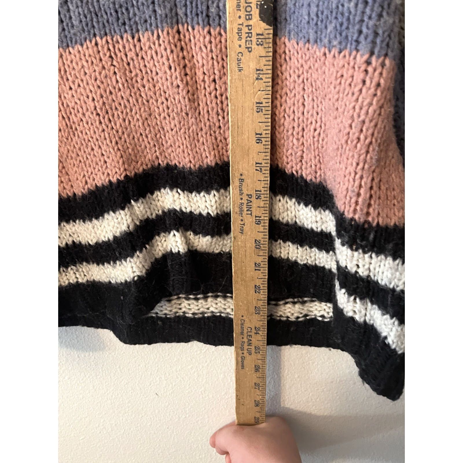 Lucky Brand Lucky Brand Sweater Womens Size 1X Color Block Striped Wool Blend Pullover Knit Boat Neck Long Sleeve Multicolor Acrylic Wool Blend Size XL / US 12-14 / IT 48-50 - 4 Thumbnail