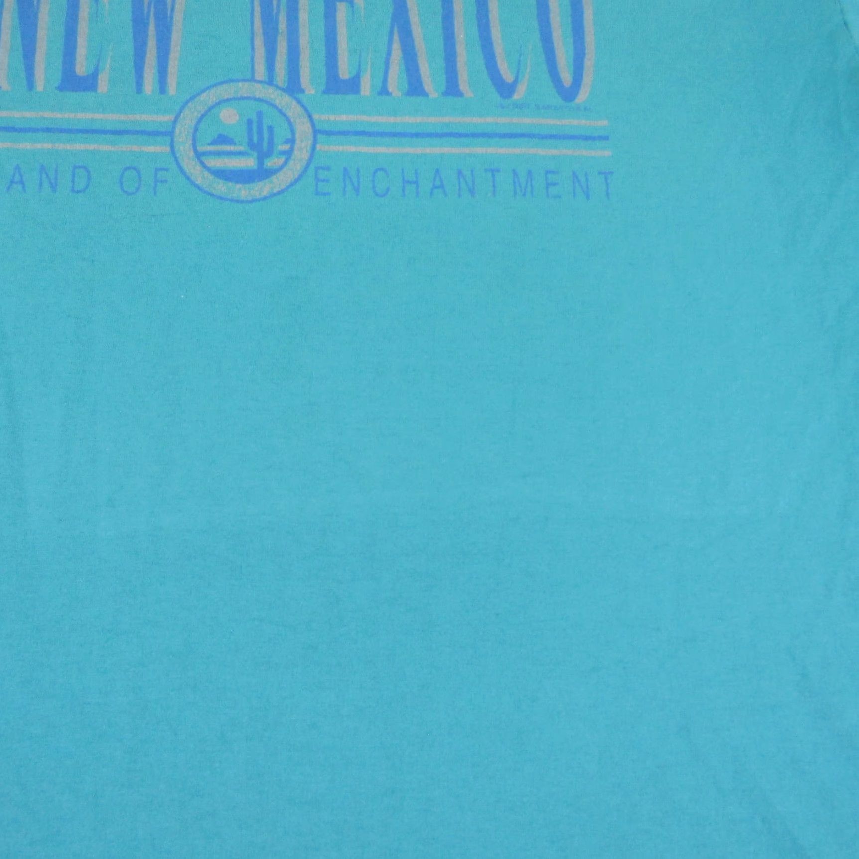 Vintage VINTAGE New Mexico Shirt Mens XL Blue Solid Cotton Blend Knit Logo T-Shirt 90s Outdoor Brainstorm? Size US XL / EU 56 / 4 - 4 Thumbnail