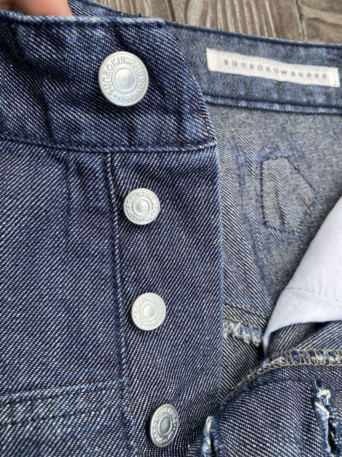 Issey Miyake SUNAO KUWAHARA by Issey Miyake Cargos Studded Indigo Jeans Size US 34 / EU 50 - 13 Thumbnail