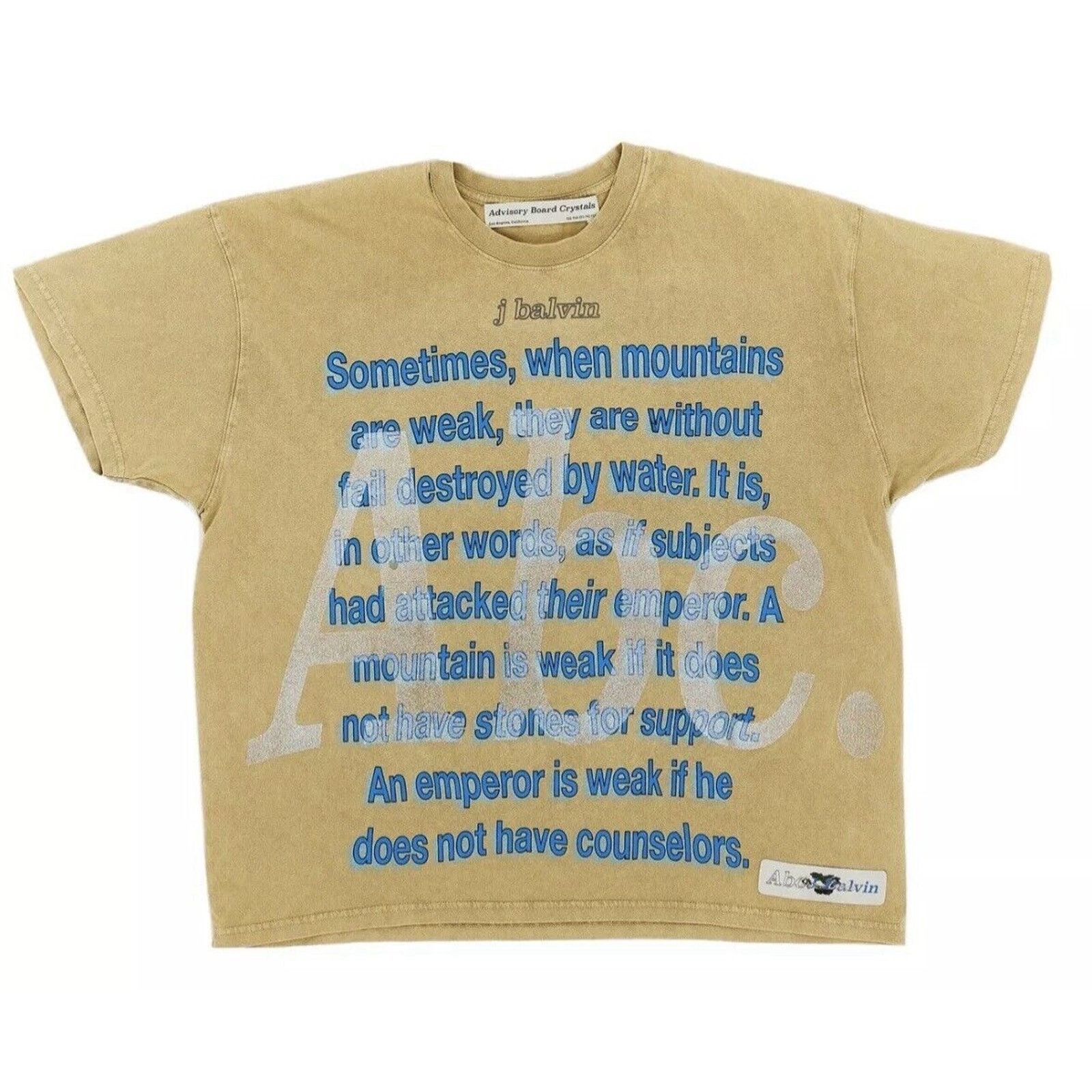 J Balvin x ABC Advisory Board Crystals Shirt New Large