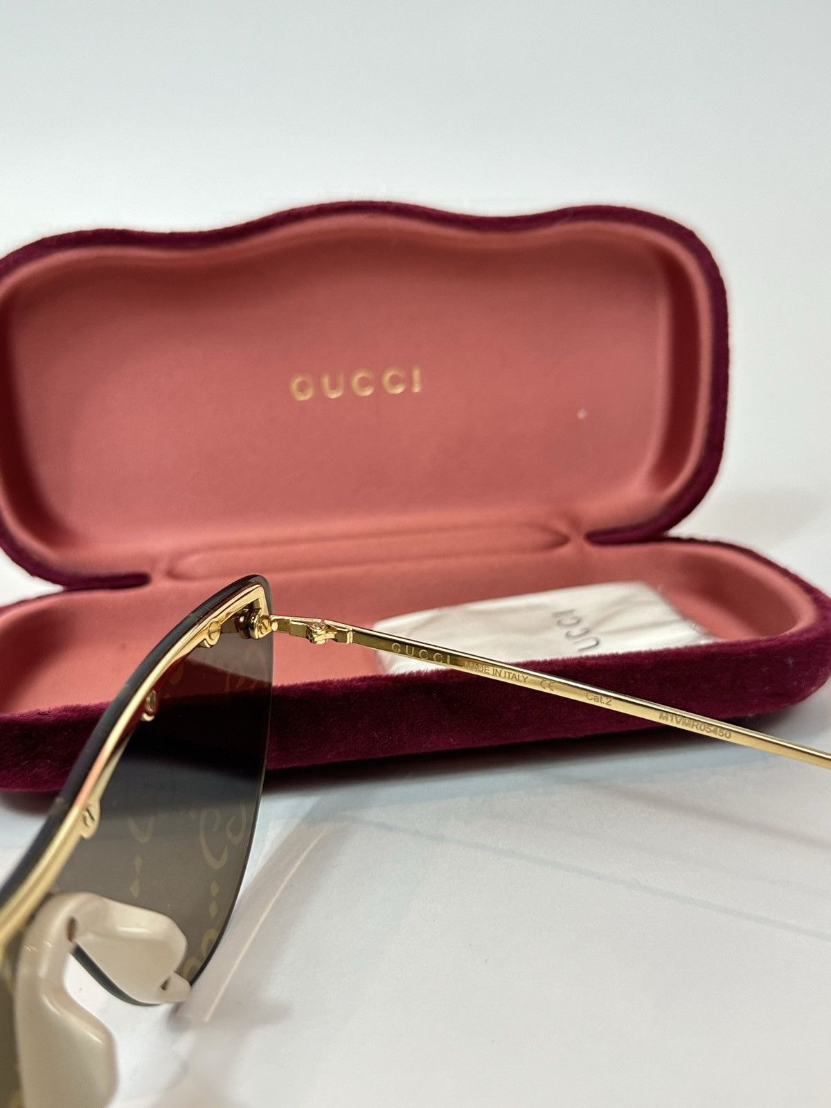 Gucci Gucci Cateye Rimless Sunglasses Size ONE SIZE - 9 Thumbnail